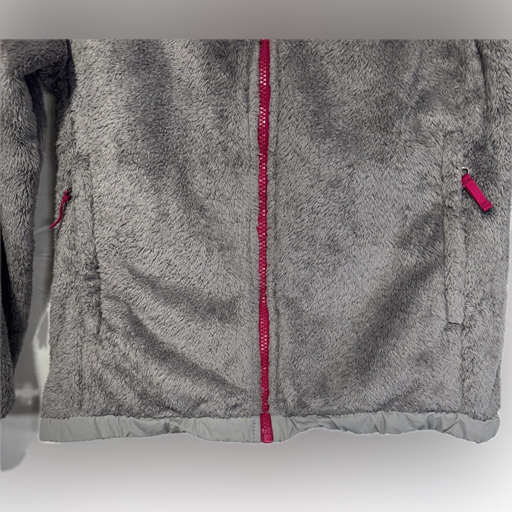 The North Face Youth Large Fleece Pullover Jacket Pink/Gray - Picture 9 of 15